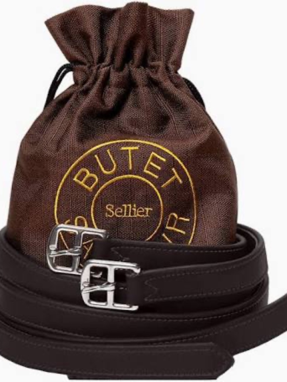 BUTET STIRRUP LEATHERS 53" Chocolate Brown "Cachou"